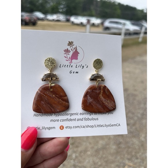 Handmade  Polymer Clay   Earrings - Picture 6 of 12